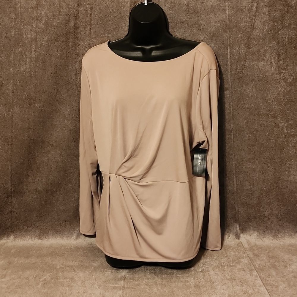 Alfani Twist-Front Peplum Top,